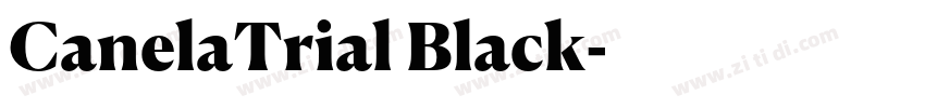 CanelaTrial Black字体转换